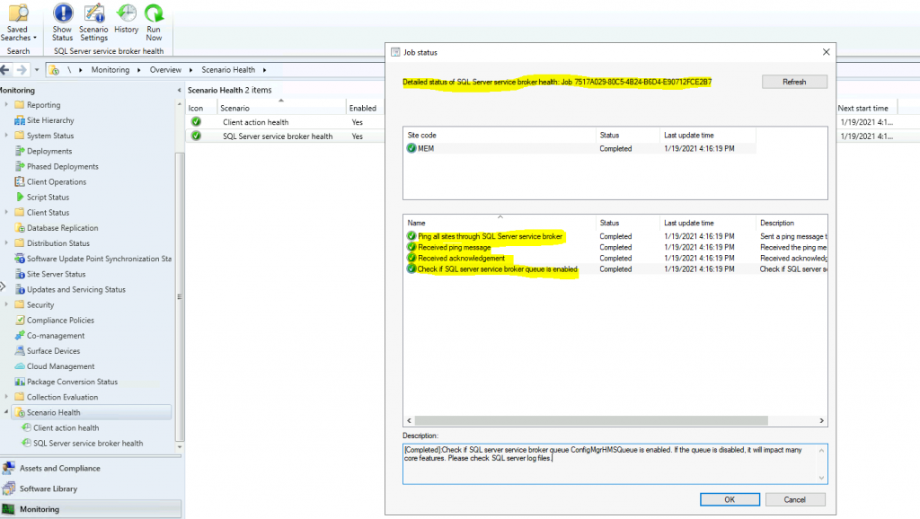 ConfigMgr Scenario Health Checks | SCCM