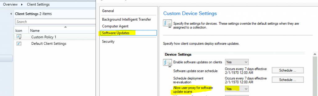 ConfigMgr Allow User Proxy for Software Update Scans | SCCM