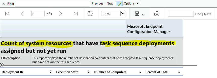 ConfigMgr Reports Task Sequence | Default | SCCM