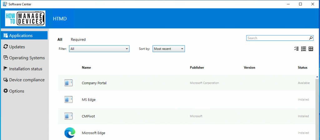 SCCM Software Center vs ConfigMgr Client Applet | Differences