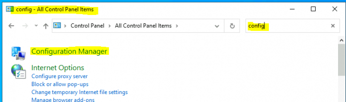 sccm control panel sccm control panel