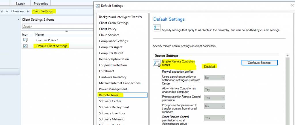 ConfigMgr Client Component Status | Installed | Enabled | Disabled | SCCM