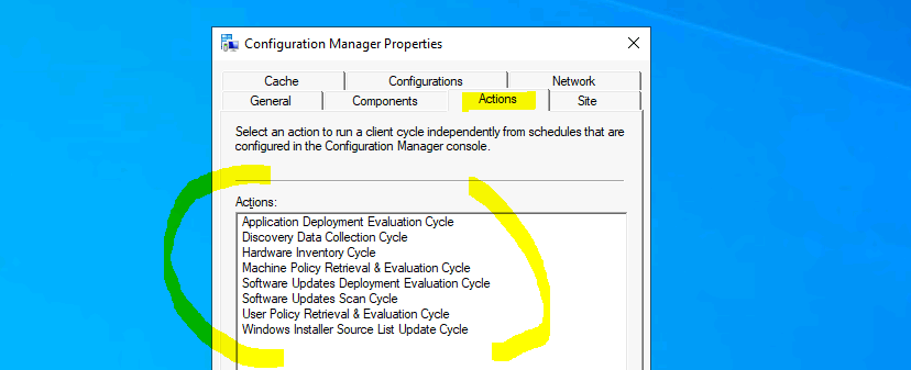 ConfigMgr Client Actions Application Deployment Evaluation Cycle | SCCM