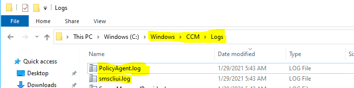 Machine Policy Request Evaluation Cycle Client Action SCCM ConfigMgr 2