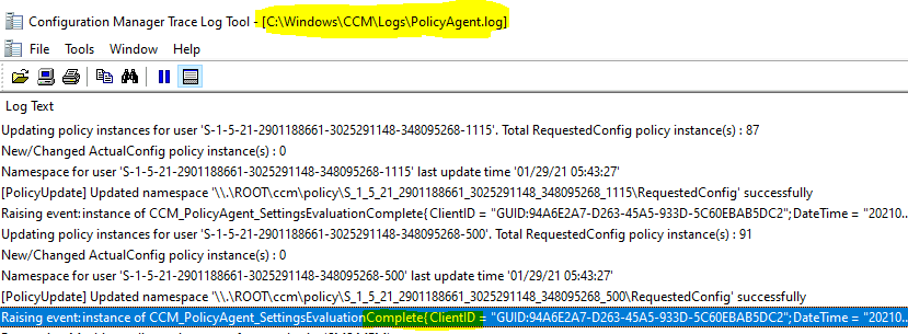 Machine Policy Request Evaluation Cycle Client Action SCCM ConfigMgr 2 Machine Policy Request Evaluation Cycle Client Action SCCM ConfigMgr - Fig.2
