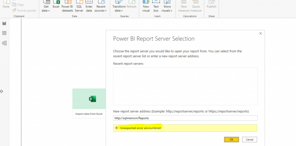 Fix ConfigMgr Power BI Report Unexpected Error | SCCM