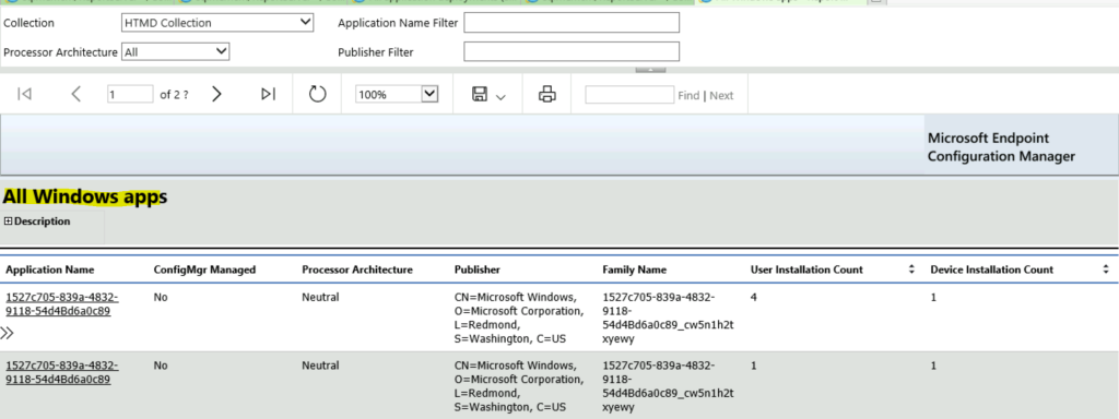 ConfigMgr Reports Application Package Distribution | Default  | SCCM | Configuration Manager - Fig.2