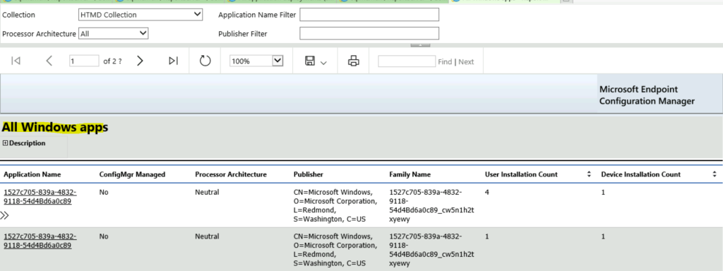 ConfigMgr Reports Application Package Distribution | Default  | SCCM