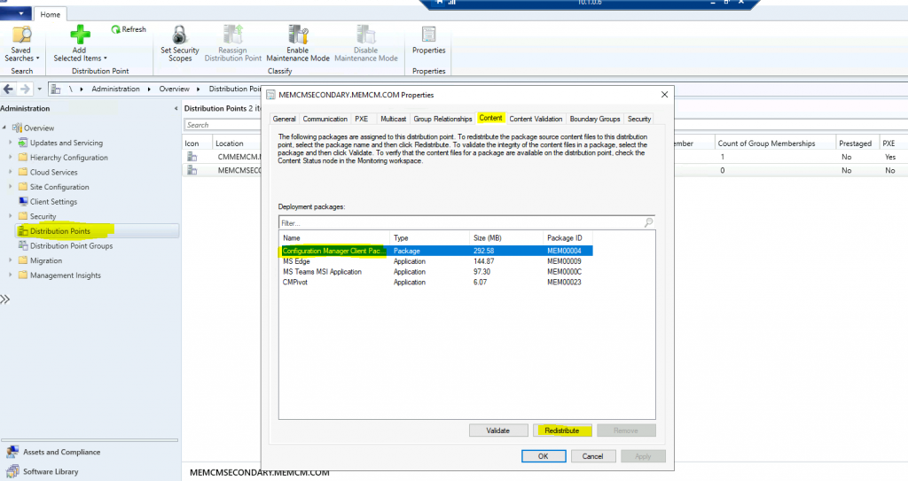 ConfigMgr SCCM Prestage Packages to a Remote DP Using PowerShell Script - Fig.1