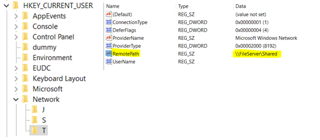 mapped drives registry mapped drives registry