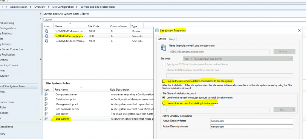 SCCM Untrusted Forest Issues Require the Site Server to Initiate Connection ConfigMgr MEMCM - Fig.1