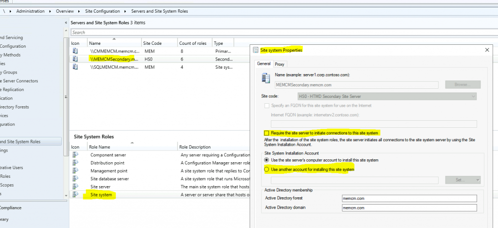 SCCM Untrusted Forest Issues Require the Site server to Initiate Connection ConfigMgr MEMCM