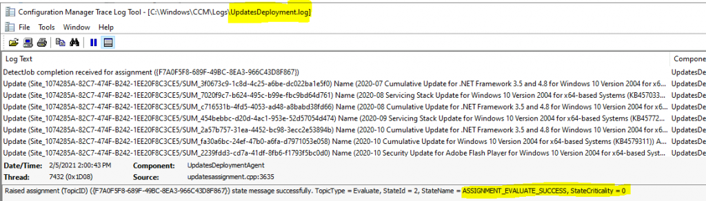 ConfigMgr Software Updates Deployment Evaluation Cycle | Client Action | SCCM