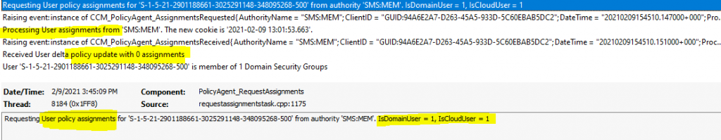 ConfigMgr User Policy Retrieval & Evaluation Cycle Client Action | SCCM