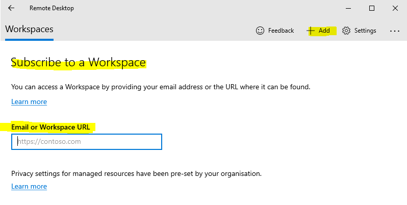 AVD Workspace URL | How to Use Microsoft Store Remote Desktop App | Azure Virtual Desktop Tips - Fig.3