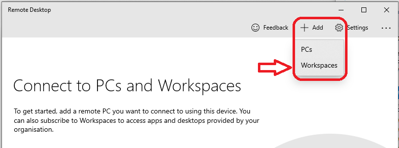 windows 365 remote desktop workspace url