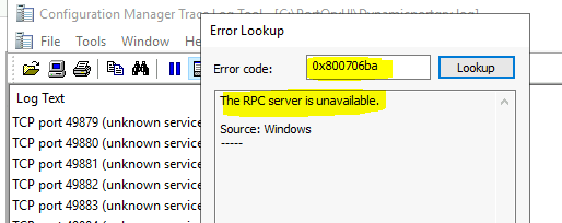 Fix ConfigMgr DP Issue RPC server is Unavailable Error Code 0x800706ba | SCCM