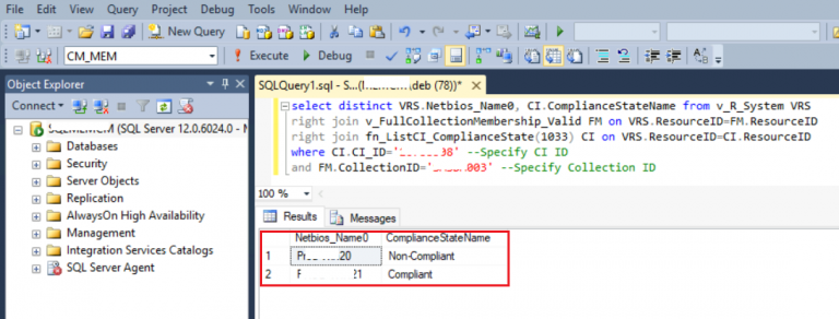 SQL Query For SCCM Configuration Baselines Results | ConfigMgr HTMD Blog