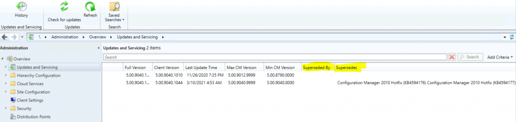 ConfigMgr Superseded By Supersedes Columns | SCCM | Configuration Manager - Fig.3