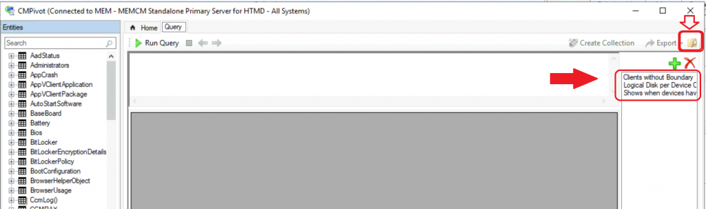 ConfigMgr CMPivot Favorite Query | SCCM  SQL Query to find out Saved | vSMS_CMPivotFavorite