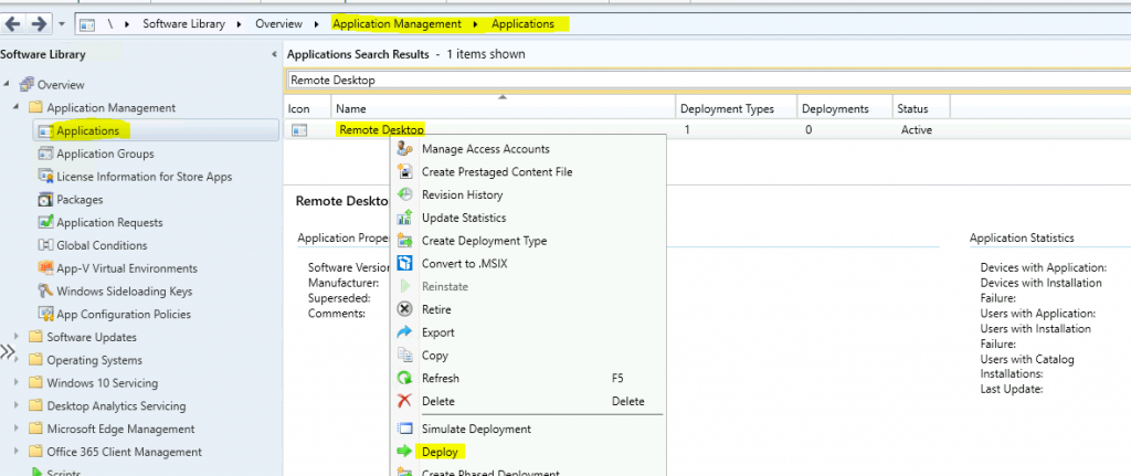 How to Deploy Remote Desktop Client using ConfigMgr | SCCM | WVD