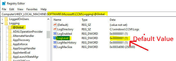 ConfigMgr Client Enable Verbose Logging Debug Logging | SCCM