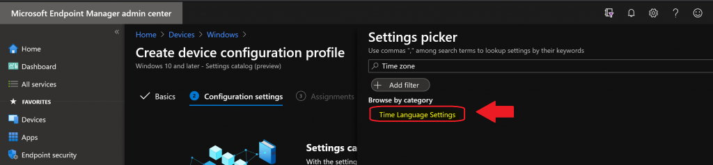 How to Set Time Zone for WVD VMs with Endpoint Manager | Intune Policies | Settings Catalog