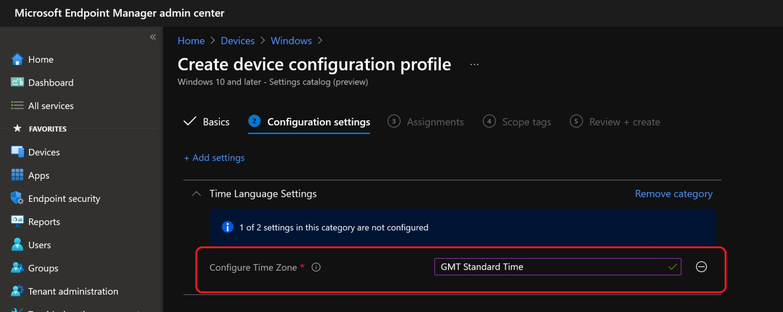 How To Set Time Zone Using Intune MEM HTMD Blog