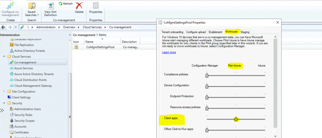 ConfigMgr Co-Management Workload Client Apps | SCCM Software Center Vs Company Portal Differences SCCM Intune