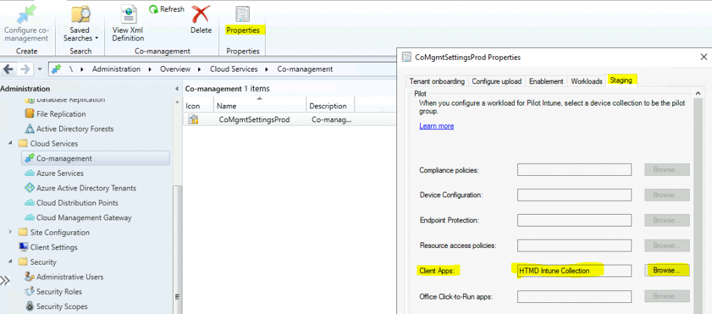 ConfigMgr Co-Management Workload Client Apps | SCCM