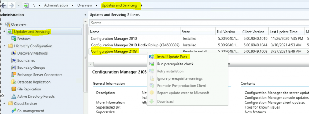 SCCM 2103 Upgrade Guide | ConfigMgr | Prerequisites | Step by Step