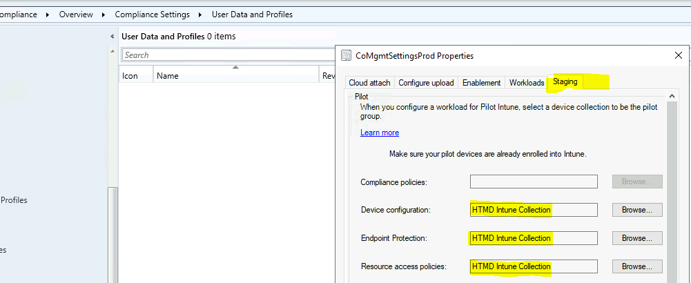 Device Configuration Workload Switch ConfigMgr Co-Management | SCCM