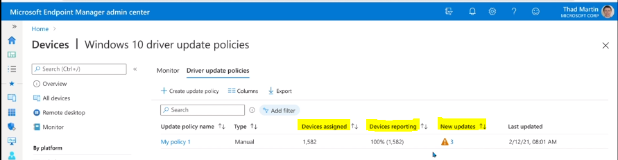 Intune Driver Firmware Update Policies | Review Approve Schedule Suspend Options - Pic Credits to Microsoft