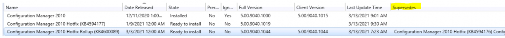 ConfigMgr Superseded By Supersedes Columns | SCCM | Configuration Manager - Fig.4