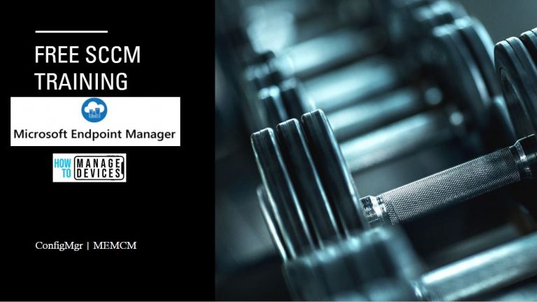 Free SCCM Training ConfigMgr
