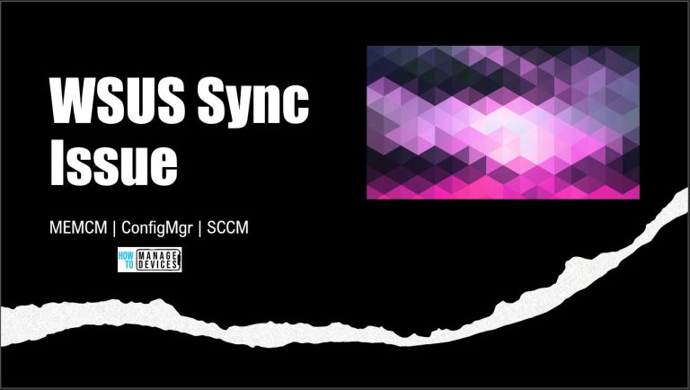 WSUS Sync Issue