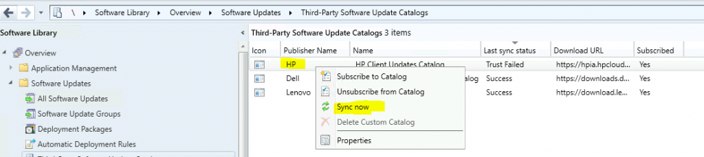 Fix SCCM HP Client Updates Catalog Trust Failed Issue | ConfigMgr - Fig.6