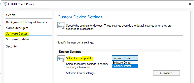 Software Center Vs Company Portal Differences SCCM Intune 1