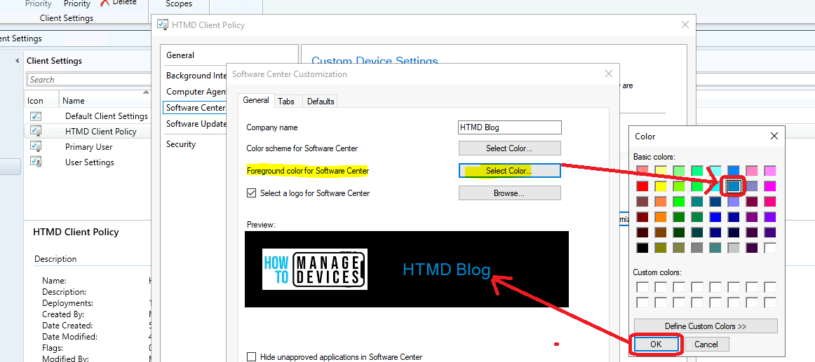  Software Center Dimension Details - SCCM 2209 Technical Preview New Features