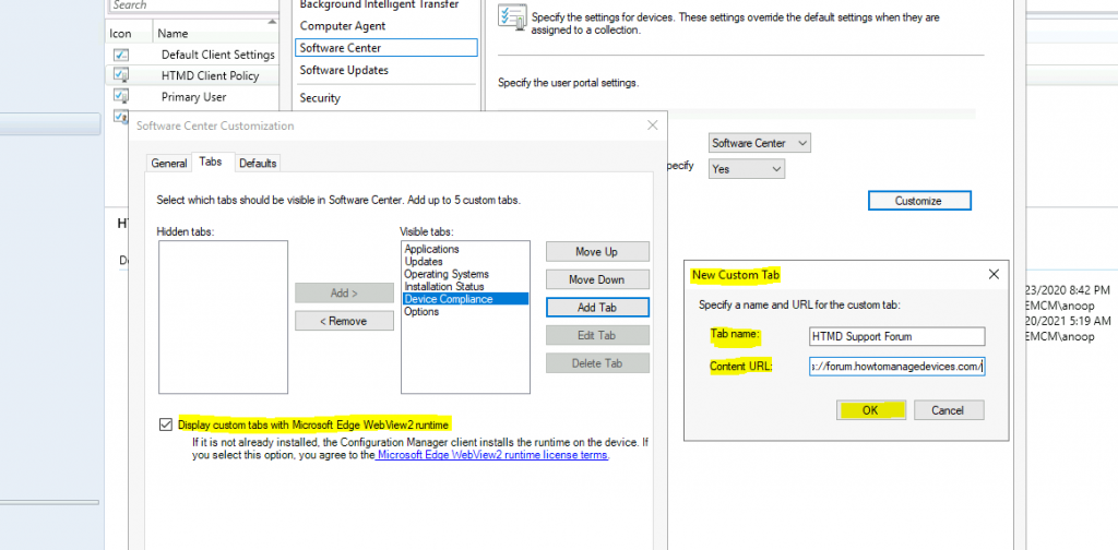 SCCM Software Center Custom Tab Setup | ConfigMgr | Best Options - Fig.4