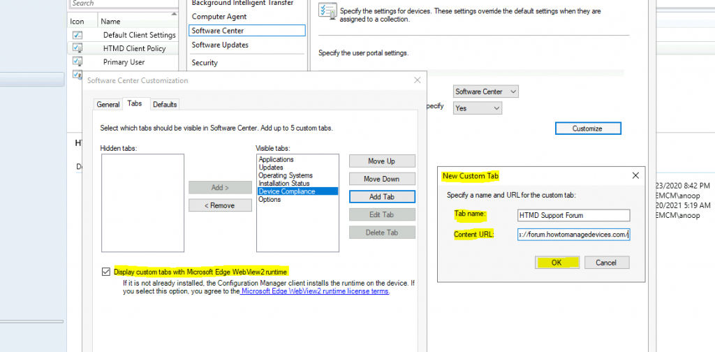 SCCM Software Center Custom Tab Setup | ConfigMgr