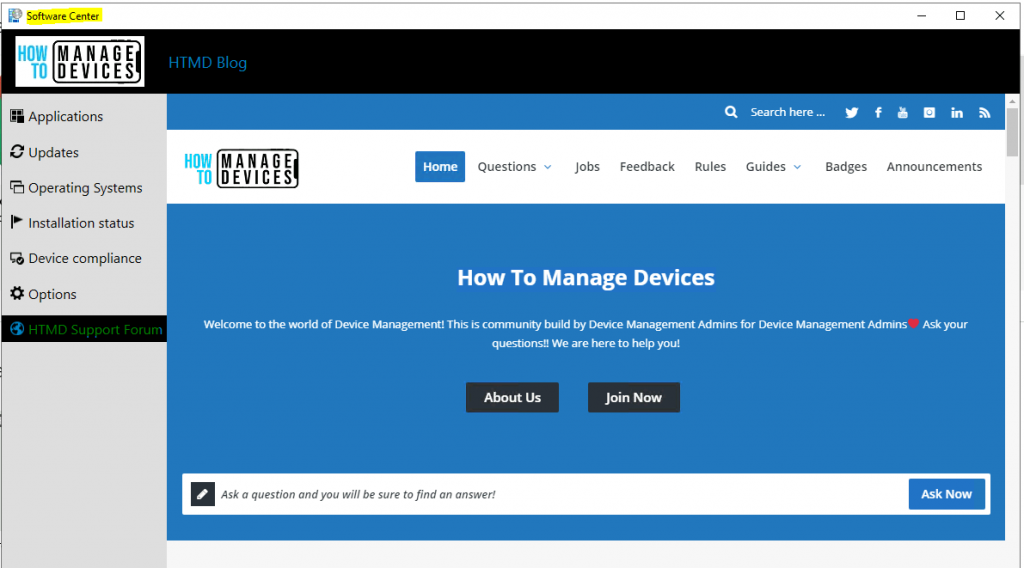 SCCM Software Center Custom Tab Setup | ConfigMgr | Best Options - Fig.5