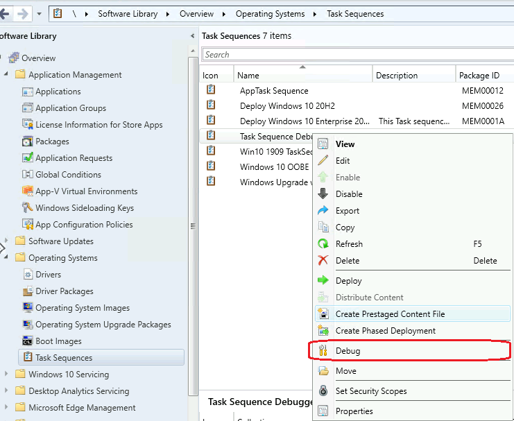 How to Troubleshoot ConfigMgr Task Sequence with Debug option | SCCM SCCM Task Sequence Debugger | The Tool to Debug TS