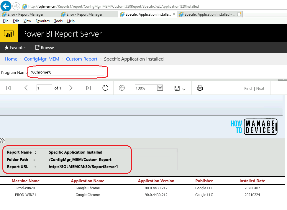 SCCM Dynamic Report Link to Get Specific Application Details | ConfigMgr 10 SCCM Dynamic Report Link to Get Specific Application Details | ConfigMgr - Fig.10