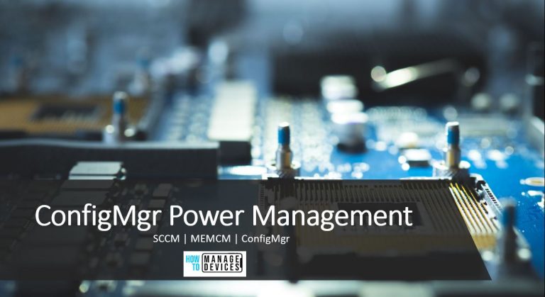 Configure Power Management in Configuration Manager