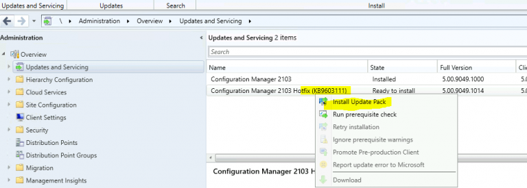 Latest SCCM 2103 Hotfix List | ConfigMgr | Configuration Manager HTMD Blog