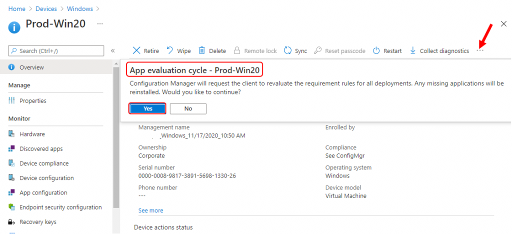 How to Remotely Run Device Actions with Intune for SCCM Clients 6