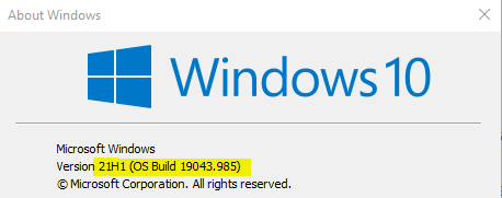 Windows 10 21H1 OS Version Appears Wrong 10.0.19041.928 in SCCM Console Operating Systems Node | ConfigMgr