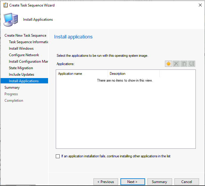 Select the applications – Best Guide to Deploy Windows 10 21H2 Using SCCM  