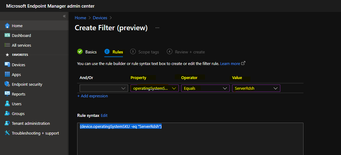 Intune Filters for Azure Virtual Desktop VMs HTMD Community Modern